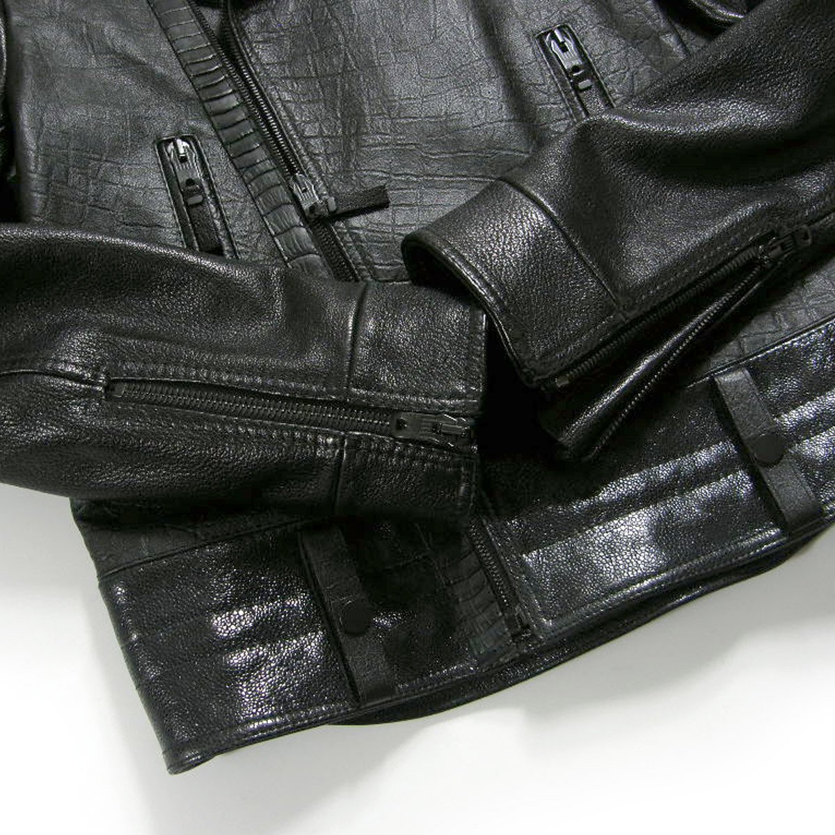 BALENCIAGA ／ バレンシアガ オーストリッチ やぎ革 牛革 ライダース