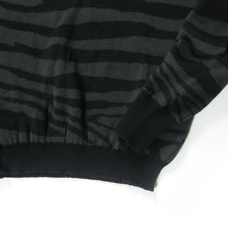 GOLDEN GOOSE DELUXE BRAND ／ ゴールデングース　ウール ニット イタリア製 セーター ゼブラ ブラック グレー ｜ 秋冬　（No.301281）
