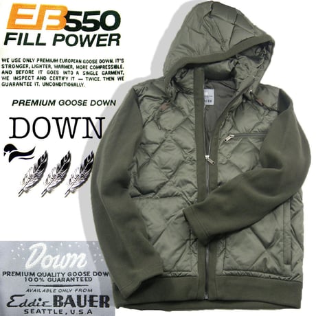 Eddie Bauer / エディーバウアー　キルト グースダウンジャケット PREMIUM GOOSE DOWN 550フィルパワー グースダウンジャケット ダウン 軽量 スカイキルトジャケット