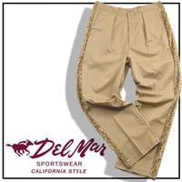 DEL MAR SPORTSWEAR ／ デルマースポーツウェア　レオパード ライン パンツ ワンタック スラックス ワンタック デルマースポーツウェアー ベージュ ｜ オールシーズン