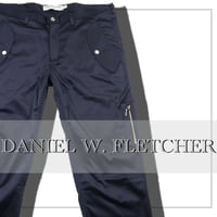 DANIEL w. FLETCHER ／ ダニエルフレッチャー　ストレッチ パンツ イギリス製 トラウザーズ ネイビー  ｜ オールシーズン　（No.332922）