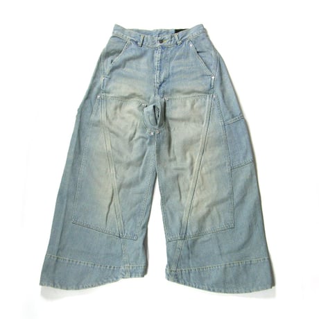 YUKI HASHIMOTO ／ ユウキハシモト　ダブルニー デニム バギー パンツ 日本製 BAGGY TWISTED DOUBLE KNEE JEANS ジーンズ ジーパン ｜ オールシーズン
