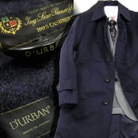 【美品】D'URBAN ロロピアーナ 　ステンカラーコート紺 美品】D'URBAN ロロピアーナ ステンカラーコート紺 メンズ