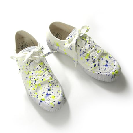 Spring Court × BEAMS LIGHTS ／ スプリングコート × ビームスライツ　G2 CANVAS スプラッシュペイント スニーカー スペイン製 40 ｜ オールシーズン