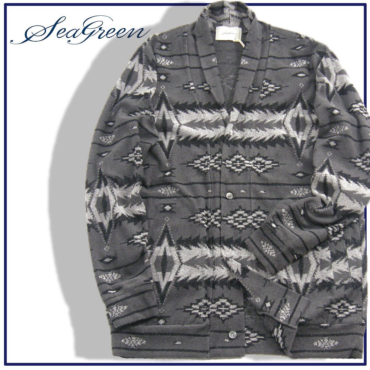 Seagreen / シーグリーン ショールカラー カーディガン 日本製 