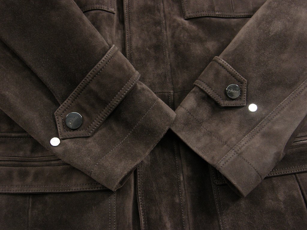 Brioni / ブリオーニ 毛皮ライナー付き コート イタリア製 極上 レザー 