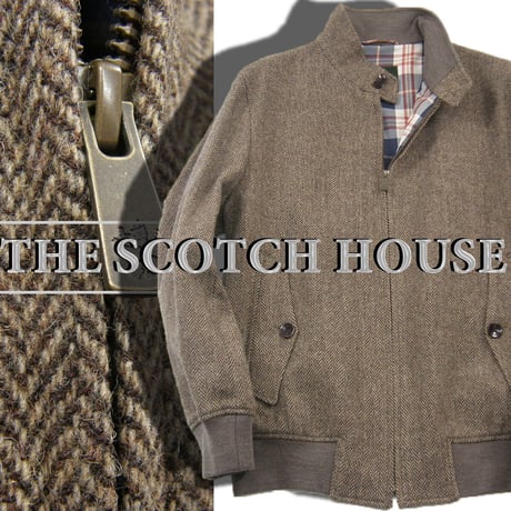 THE SCOTCH HOUSE / スコッチハウス　ツイード G-9 ハリントンジャケット ヘリンボーン ウール 日本製素材 ブルゾン スウィングトップ アウター スイングトップ