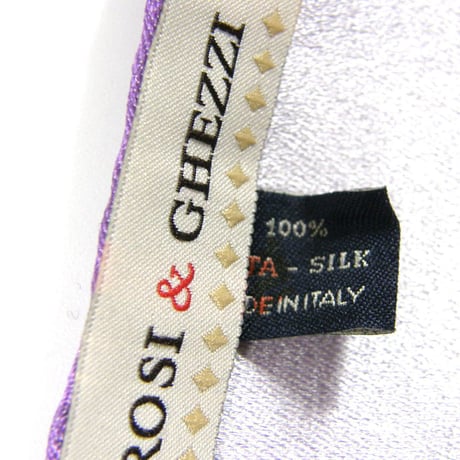 ROSI&GHEZZI ／ ロジ＆ゲッツィ　シルク ポケットチーフ イタリア製 パープル Brunello Cucinelli ブルネロクチネリ ｜ オールシーズン
