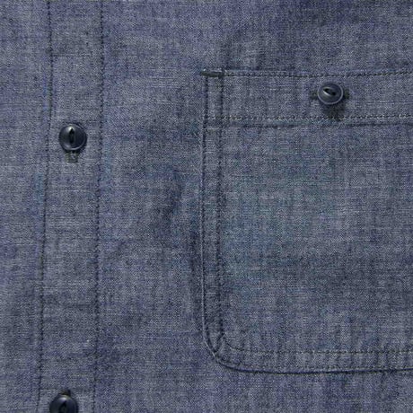 Fire service × B:MING by BEAMS ／ ファイヤーサービス × カイハラ　シャンブレー バンドカラー シャツ 日本製 4.5オンス ダンガリーシャツ ｜ オールシーズン