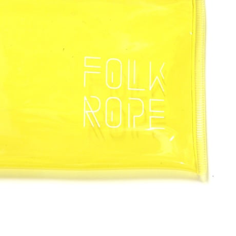FOLK ROPE ／ フォークロープ　極太ストラップ ＋ クリアポーチ 日本製 イエロー ｜ オールシーズン　（No.344457）