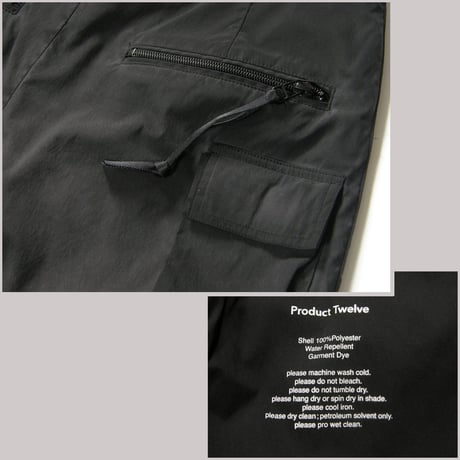 Product Twelve ／ プロダクトトゥエルブ　ガーメントダイ パンツ 1 ブラック ｜ 春夏 秋　（No.370607）
