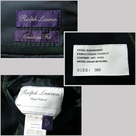 Ralph Lauren Purple Label ／ ラルフローレン パープルレーベル　ショールカラー ダブルブレスト ジャケット イタリア製  ｜ 秋冬　（No.261285）