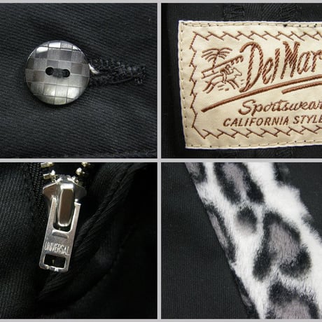 DEL MAR SPORTSWEAR ／ デルマースポーツウェア　レオパード ライン パンツ ワンタック スラックス ワンタック デルマースポーツウェアー 側章 モノトーン ｜ オールシーズン