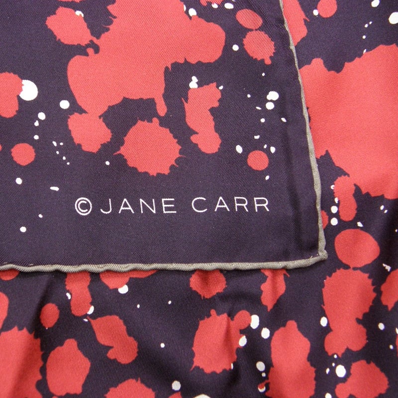 JANE CARR ／ ジェーンカー 大判 シルク スカーフ イタリア製 ペイント