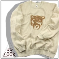 THRIFTY LOOK × GILDAN ／ スリフティールック × ギルダン　表起毛 スウェット プルオーバー トレーナー 柴犬 豆柴 犬 ワンちゃん 丸筒 アメカジ 速乾 耐久 サンドベージュ