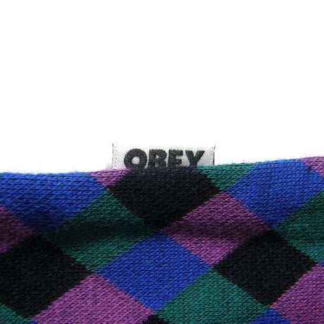 OBEY ／ オベイ　ジャガード 長袖ポロシャツ CAPRI JACQUARD PL LS ブラック ｜ 春 秋冬　（No.360565）