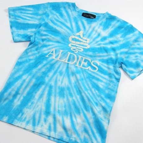 ALDIES ／ アールディーズ　スネーク タイダイ Tシャツ ライトブルー ｜ オールシーズン