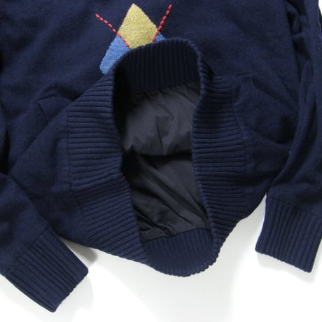 BEAMS GOLF PURPLE LABEL × Airshut NT ／ ビームスゴルフ パープルレーベル × エアシャット　撥水 防風 ショールカラー ニット ｜ 秋冬　（No.352139）