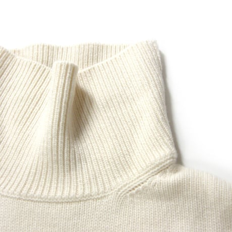 Rencontrant × SHIPS ／ レンコントラント × シップス　カシミヤ タートルネックニット 日本製 オフホワイト ｜ 秋冬　（No.360384）
