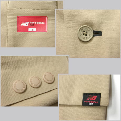 new balance golf ／ ニューバランスゴルフ　撥水 通気 ストレッチ ジャケット リフレクター ゴルフジャケット ニューバランス ベージュ ｜ 春 秋冬