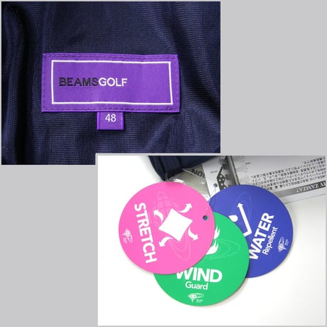 BEAMS GOLF PURPLE LABEL × ZAMZA ／ ビームスゴルフ パープルレーベル × ザムザ　防水 透湿 防風 保温 ストレッチ パンツ レインパンツ ネイビー ｜ オールシーズン
