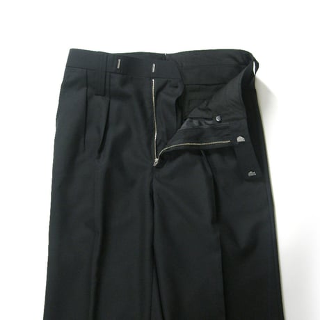Fumiya Hirano THE TROUSERS × Harrisons ／ フミヤヒラノザトラウザーズ × ハリソンズ　Davis トラウザーズ 日本製 パンツ ブラック ｜ 春夏　370822