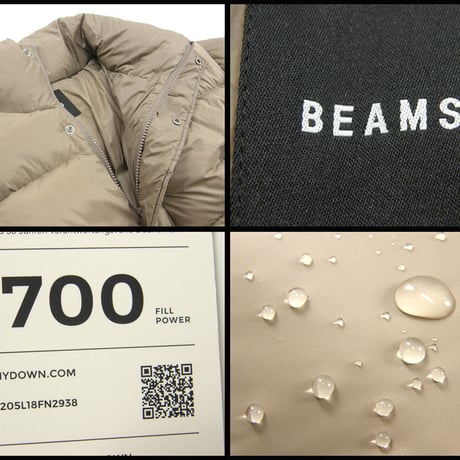 BEAMS × ALLIED FEATHER + DOWN ／ ビームス × アライドフェザーアンドダウン　撥水 700FP ダウンジャケット ｜ 秋冬　（No.332512）