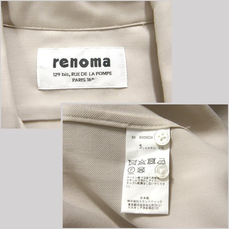 renoma PARIS ／ レノマ パリ　シャツ ｜ オールシーズン　（No.370284）