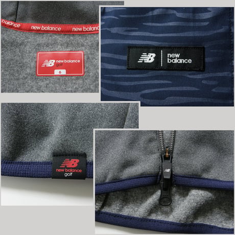 new balance golf ／ ニューバランスゴルフ　軽量 吸汗速乾 通気性 ストレッチ P.P.TEX アウター フルジップ スウェット パーカー グレー ネイビー ｜ 春 秋冬