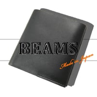 International Gallery BEAMS ／ インターナショナルギャラリー ビームス　キップレザー ウォレット 日本製 ミニウォレット 財布 牛革 黒 ブラック 本革