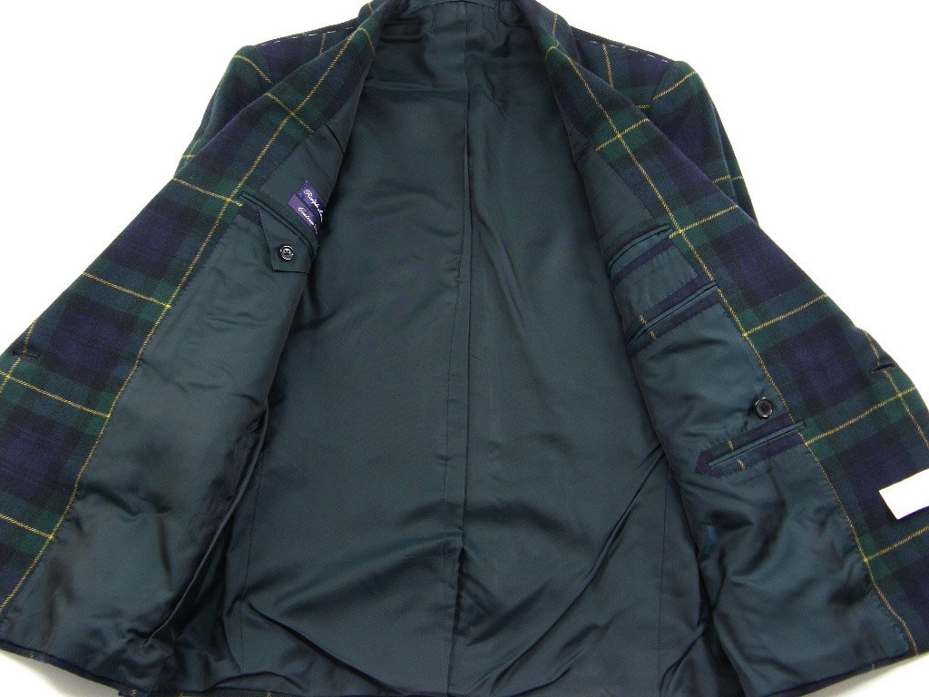 ラルフローレン パープルレーベル ブラック デニム テーラード ジャケット 38 ラルフローレン パープルレーベル ブラック デニム テーラード