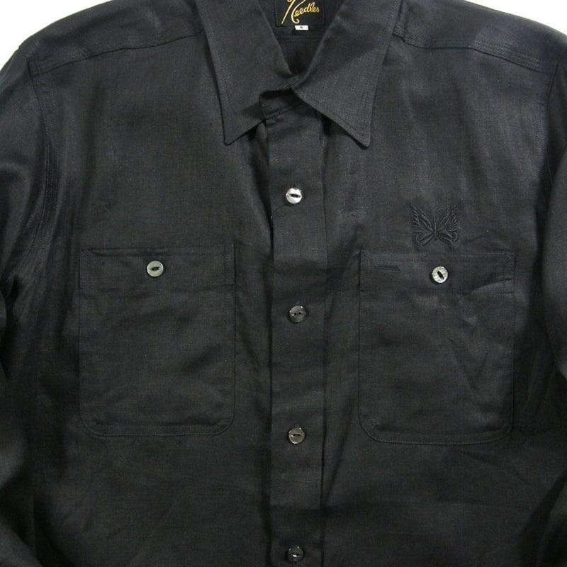 NEEDLES ／ ニードルズ リネン ワークシャツ 日本製 長袖シャツ
