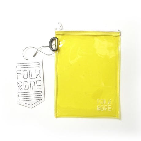 FOLK ROPE ／ フォークロープ　極太ストラップ ＋ クリアポーチ 日本製 イエロー ｜ オールシーズン　（No.344463）