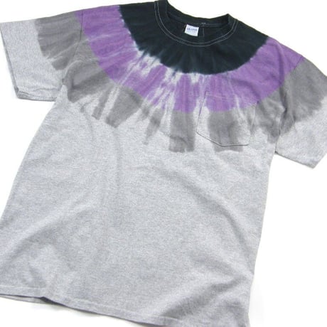 THRIFTY LOOK × GILDAN ／ スリフティールック × ギルダン　 注染 タイダイ Tシャツ グレー パープル ｜ オールシーズン