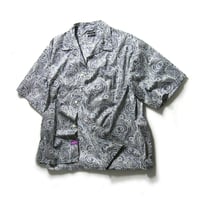 SUNNY SPORTS × LIBERTY ／ サニースポーツ × リバティ　Abbey Road 半袖シャツ 日本製 アビーロード ペイズリー ブルー ｜ 春夏