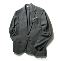 INTERMEZZO × COOLMAX ／ インターメッツォ × クールマックス　ストレッチ ジャケット グレンチェック テーラードジャケット ビジネスジャケット ビジネス グレー ｜ 春夏