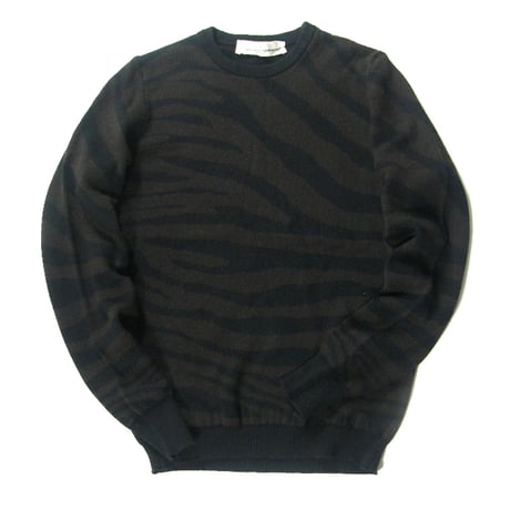 GOLDEN GOOSE DELUXE BRAND ／ ゴールデングース　ウール ニット イタリア製 セーター ゼブラ ブラック ブラウン ｜ 秋冬　（No.301284）