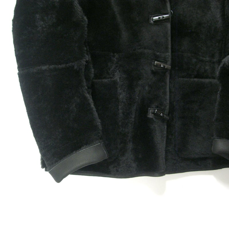 ＤＫNY黒 羊革ロングコートぽにょさん専用 DKNY ／ ダナキャランニューヨーク 羊革 リバーシブル コート ムートン