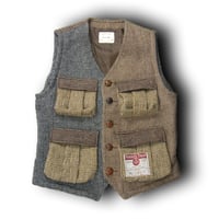 BOSTON-NINE × Harris Tweed ／ ボストンナイン × ハリスツイード　稀少 60s ヴィンテージ クレイジーパターン ベスト ツイード ウール ｜ 秋冬　（No.354025）