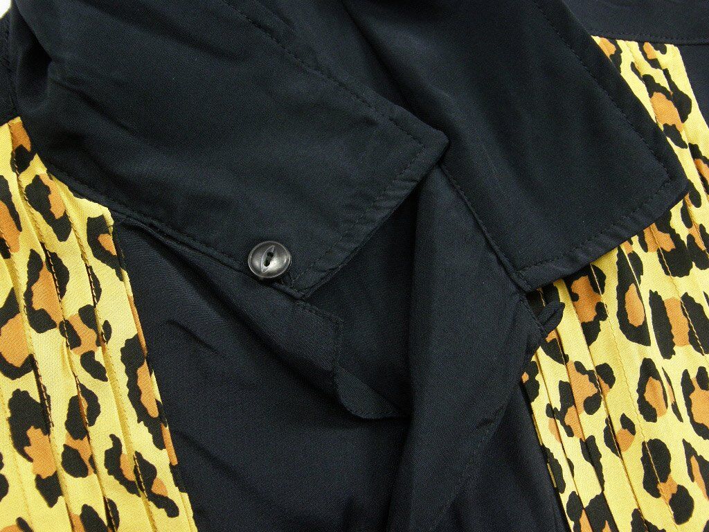 サブサエティ　パフジャケット　L　レオパード　ブラック　リバーシブル fit=scale-down,w=1200