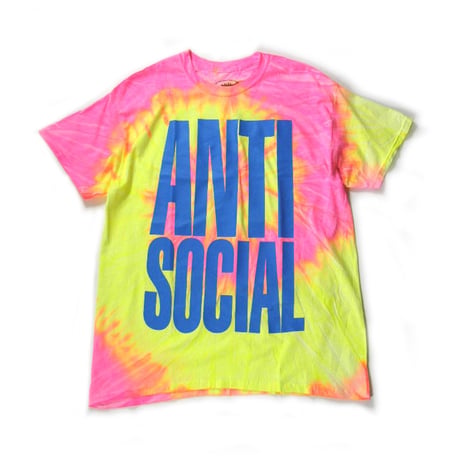 ANTI SOCIAL SOCIAL CLUB ／ アンチソーシャルソーシャルクラブ　タイダイ Tシャツ USA製 ピンク イエロー ASSC ｜ オールシーズン