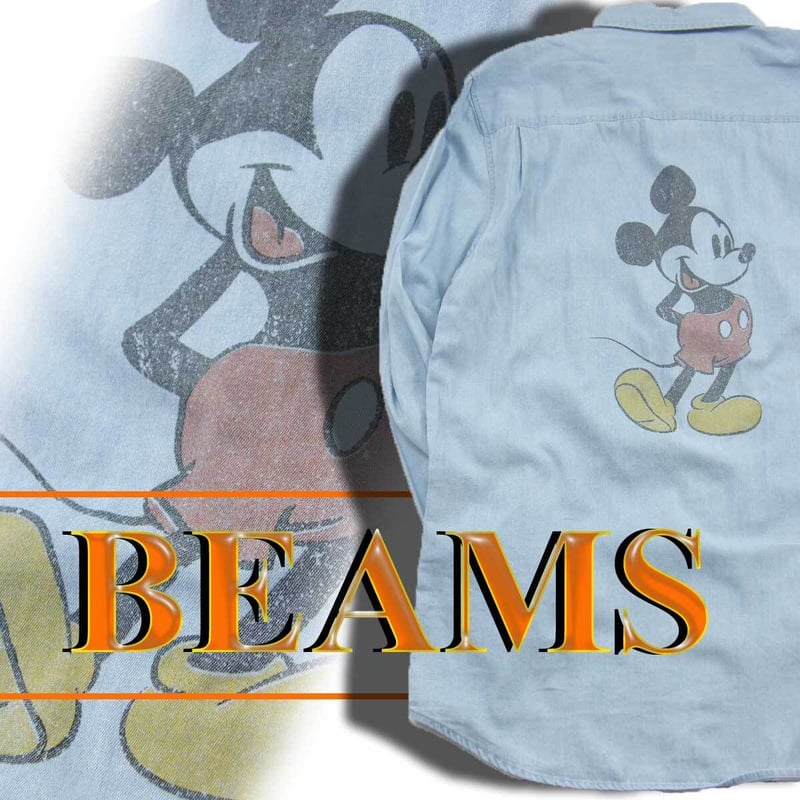 Disneyディズニービームス総柄シャツbeams ミッキーマウスクラブ