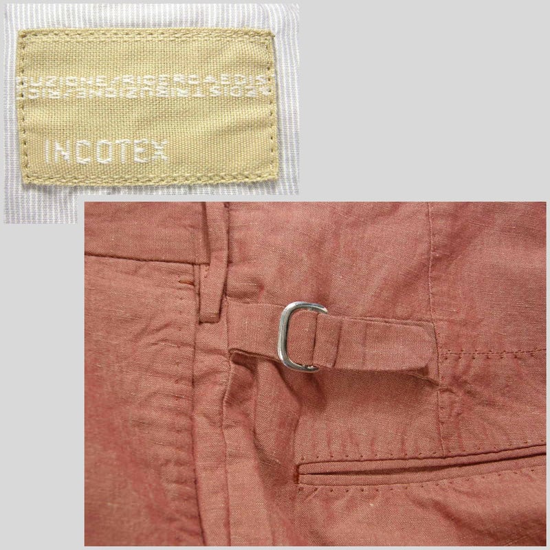INCOTEX ／ インコテックス 麻混 トラウザーズ ルーマニア製