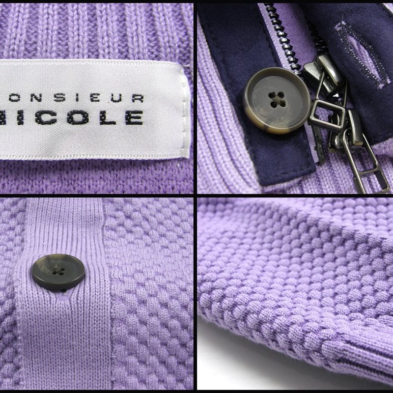 MONSIEUR NICOLE / ムッシュニコル 強ストレッチ スタンドカラー  