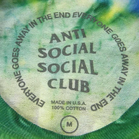 ANTI SOCIAL SOCIAL CLUB ／ アンチソーシャルソーシャルクラブ　タイダイ Tシャツ USA製 マルチカラー ASSC ｜ オールシーズン