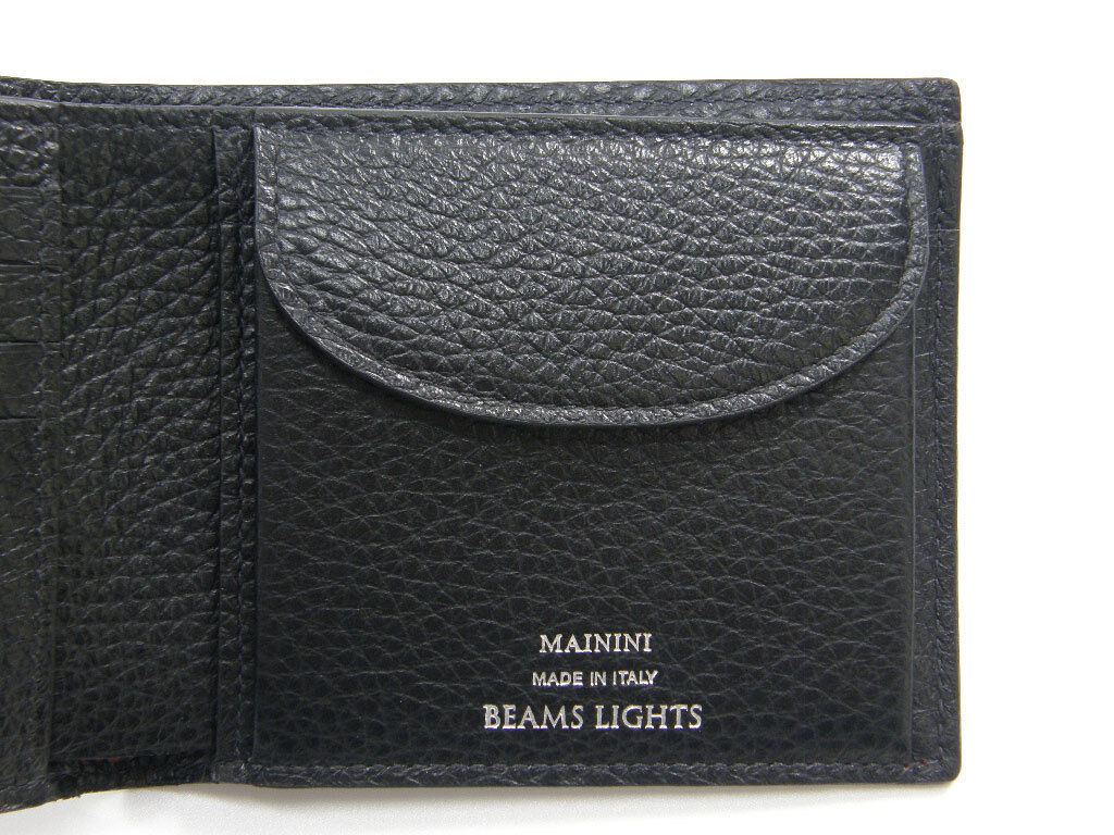 【別注】 MAININI × BEAMS LIGHTS / マイニーニ ビームスライツ　レザー 財布 イタリア製 クロコ型押し ウォレット  L'arcobaleno ラルコバレーノ ビームス ライツ