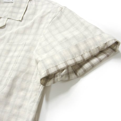 MACKINTOSH LONDON ／ マッキントッシュ ロンドン　ダブルガーゼ オープンカラーシャツ 消臭テープ 半袖シャツ オフホワイト 三陽商会 ｜ 春夏　（No.380283）