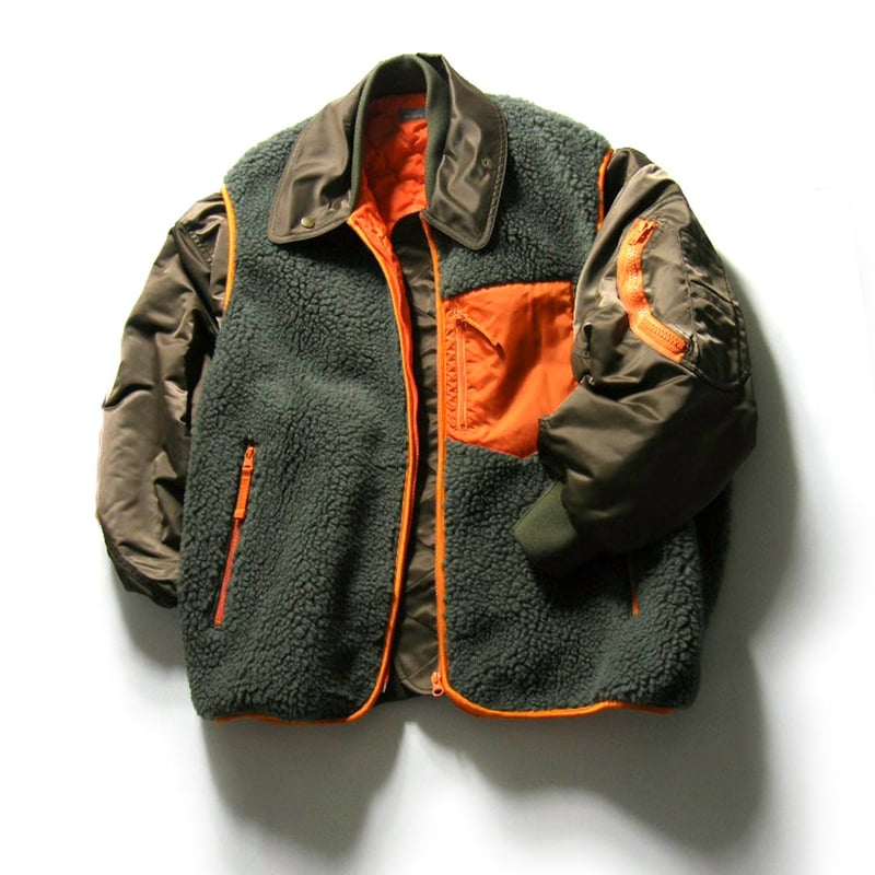 kolor BEACON 23AW カラー ビーコン　スタジャン　ジャケット kolor BEACON ／ カラービーコン ドッキング フライトジャケット 日本