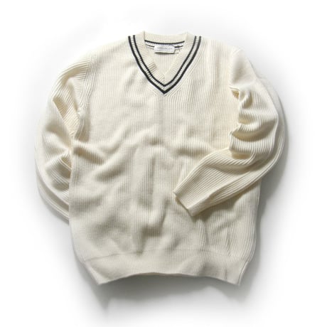 TOMORROWLAND TRICOT ／ トゥモローランド トリコ　エクストラファインメリノウール チルデンニット Vネック ニット セーター ｜ 春 秋冬　（No.360102）