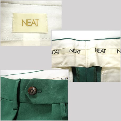 NEAT ／ ニート　トラウザーズ 日本製 T/C BRUSHED LINING STANDARD 裏起毛 パンツ グリーン ｜ 秋冬　（No.360577）